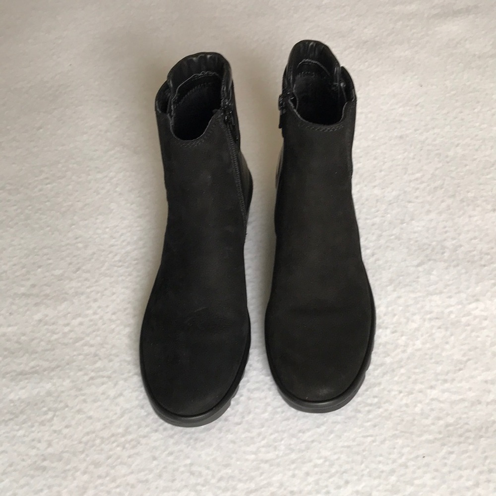 Black Suede short boots. Made in the US